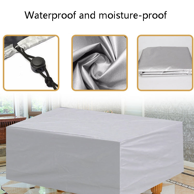 Billiard Table Dust Cover Billiard Protective Cover Water-Repellent Furniture Cover, Size: 260x135x82cm(Silver)