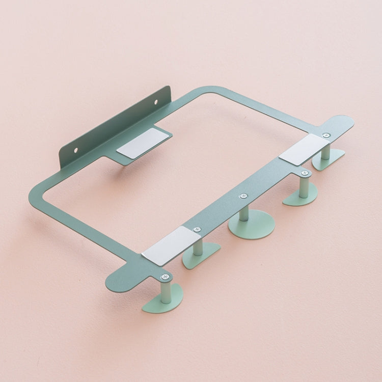 Iron Door Rear Hook Rack Hanger Hook Creative Bathroom Kitchen Hook(Blue)