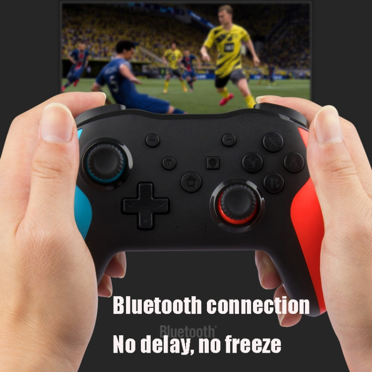 NS009 6-Axis Vibration Burst Wireless Bluetooth Gamepad For Switch Pro(Black Green Purple)