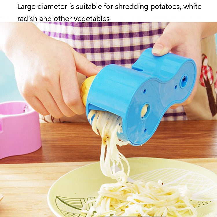 2 PCS Multifunctional Spiral Double-Headed Grater With Sharpener Kitchen Gadgets(Blue)