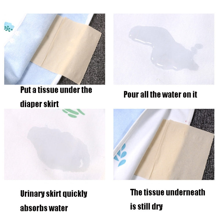 Baby Water-Proof And Leak-Proof Cloth Diapers Children Washable Cotton Cloth Bed-Wetting Skirt Pants, Colour: L(Red Cat and Blue Cat)