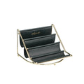 Desktop Racks Multi-Layer Wrought Iron Leather Storage Tray Keys Sundries Tablet Computers Watches Organize Creative Ornaments, Colour: Dark Green Small