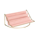 Desktop Racks Multi-Layer Wrought Iron Leather Storage Tray Keys Sundries Tablet Computers Watches Organize Creative Ornaments, Colour: Pink Large