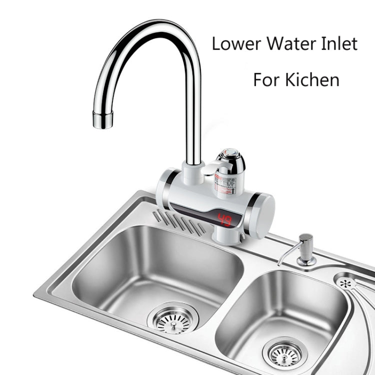 Kitchen Instant Electric Hot Water Faucet Hot & Cold Water Heater CN Plug Specification: Digital Leakage Protection Lower Water Inlet