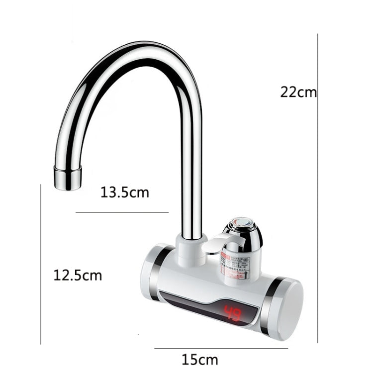 Kitchen Instant Electric Hot Water Faucet Hot & Cold Water Heater CN Plug Specification: Digital Leakage Protection Side Water Inlet