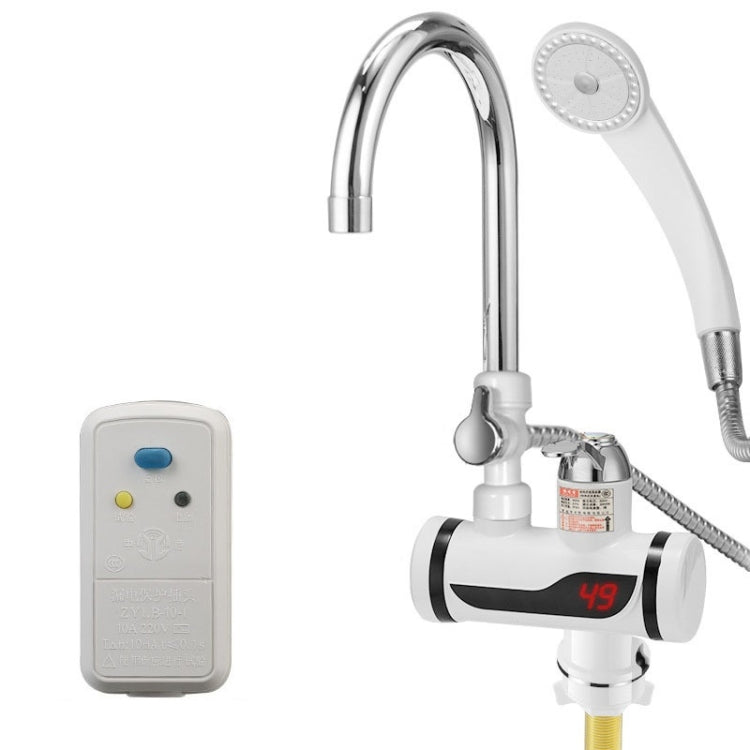 Kitchen Instant Electric Hot Water Faucet Hot & Cold Water Heater CN Plug Specification: With Shower Lower Water Inlet
