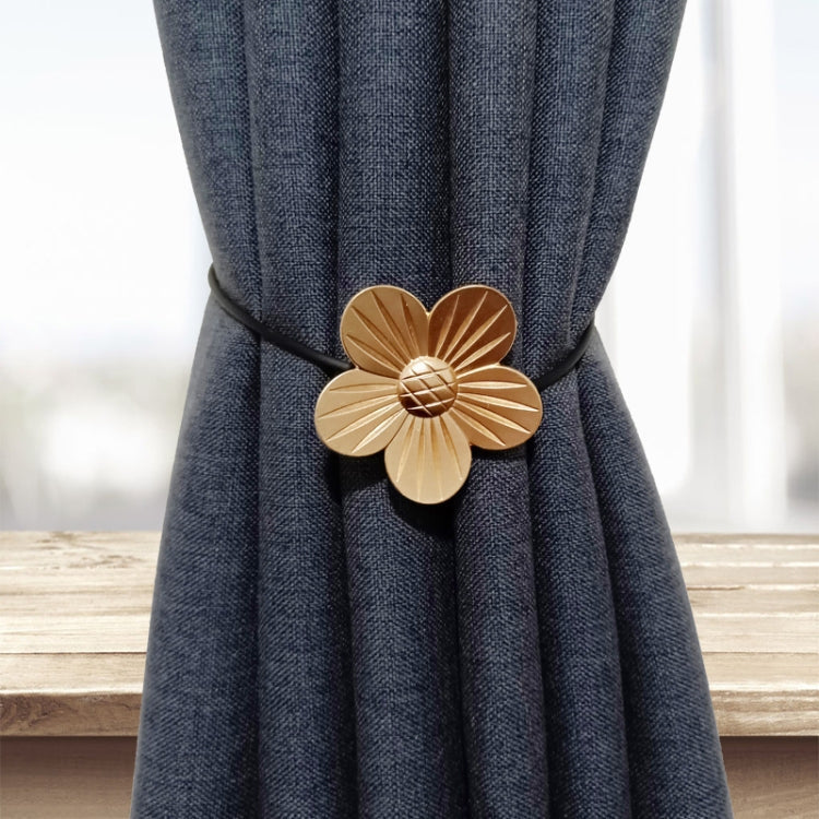 F025 Punch-Free Magnet Curtain Strap Curtain Buckle(Golden)