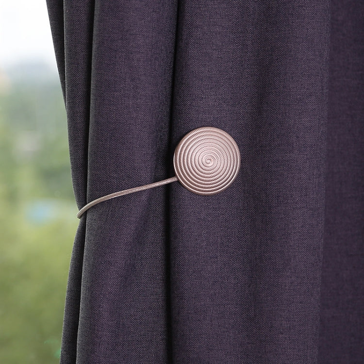 E003 Metal Curtain Magnetic Buckle Strap Curtain Clip Bedroom Living Room Free Perforated Curtain Buckle(Silver)