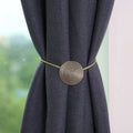 E003 Metal Curtain Magnetic Buckle Strap Curtain Clip Bedroom Living Room Free Perforated Curtain Buckle(Blu Ancient)