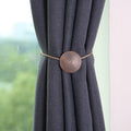 E003 Metal Curtain Magnetic Buckle Strap Curtain Clip Bedroom Living Room Free Perforated Curtain Buckle(Red Ancient)
