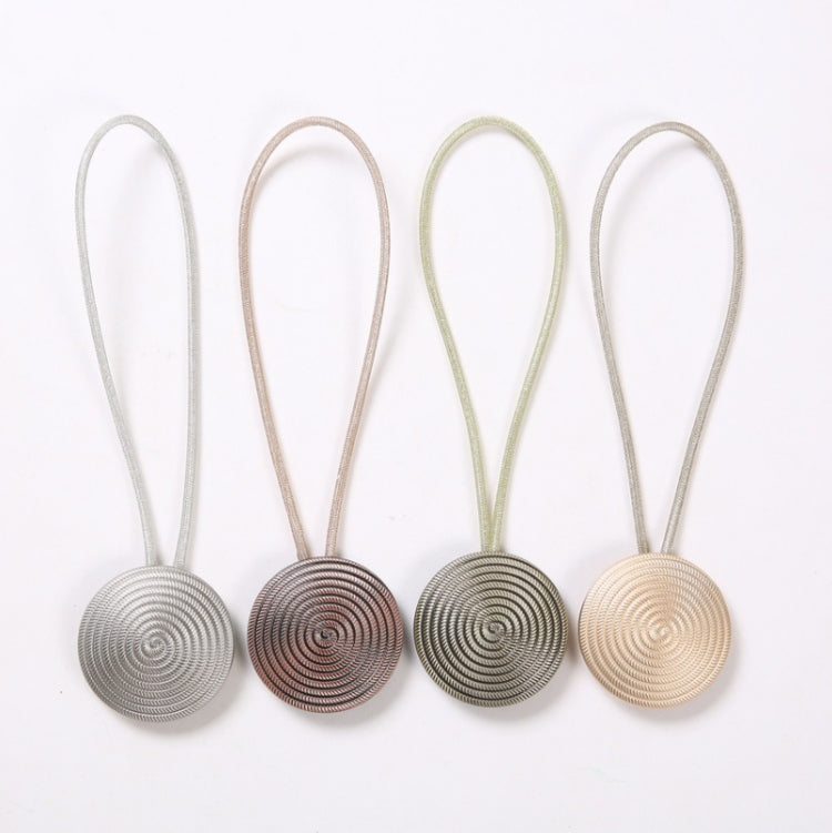 E003 Metal Curtain Magnetic Buckle Strap Curtain Clip Bedroom Living Room Free Perforated Curtain Buckle(Gold)
