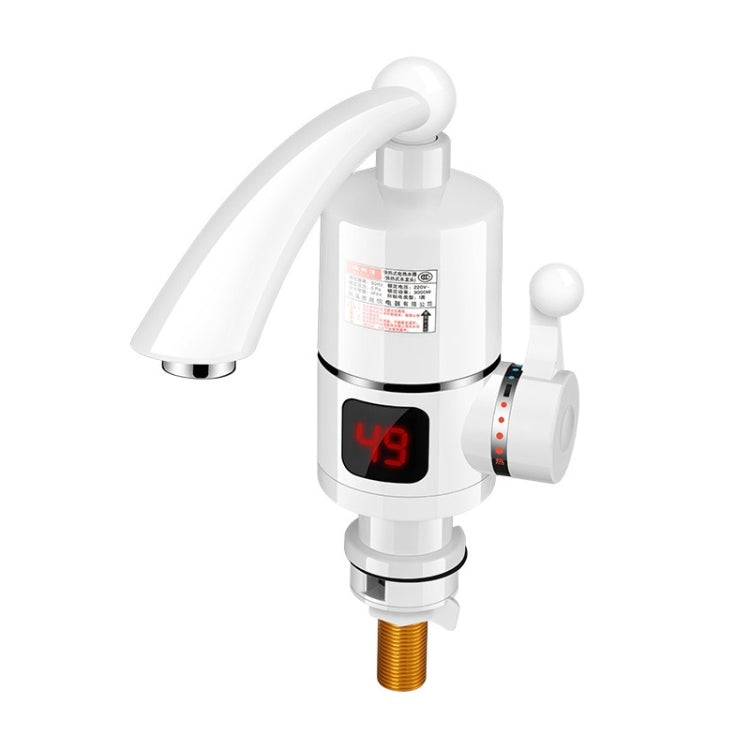 Digital Display Electric Heating Faucet Instant Hot Water Heater CN Plug Digital Display Horizontal Tube