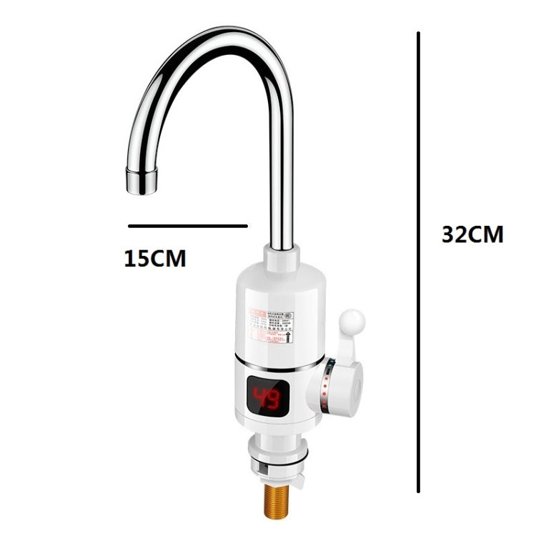Digital Display Electric Heating Faucet Instant Hot Water Heater CN Plug Digital Display Elbow