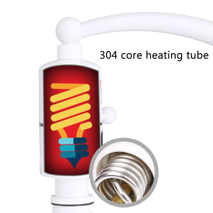 Digital Display Electric Heating Faucet Instant Hot Water Heater CN Plug Digital Horizontal Tube With Leakage Protection