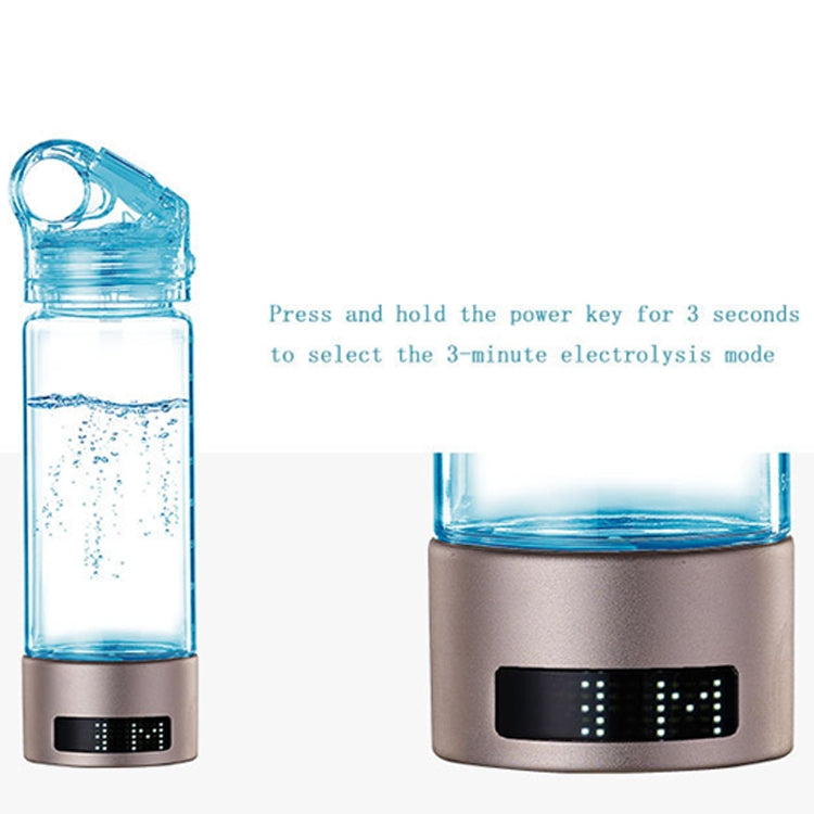 Hydrogen-Rich Water Cup Hydrogen Absorption Glass Cup with LED Light(English Version)