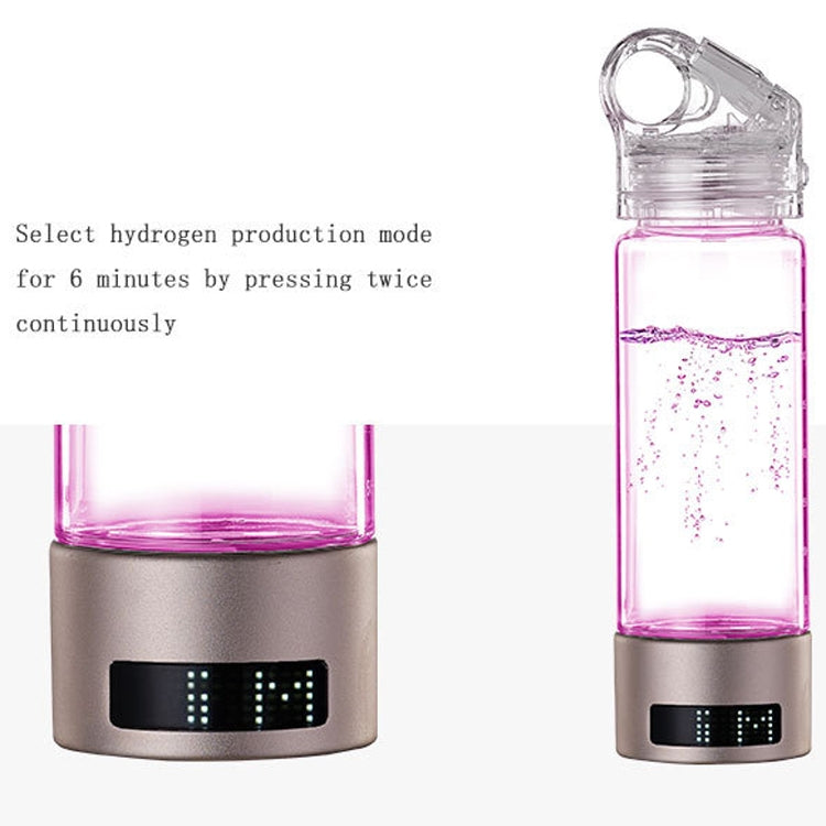 Hydrogen-Rich Water Cup Hydrogen Absorption Glass Cup with LED Light(English Version)