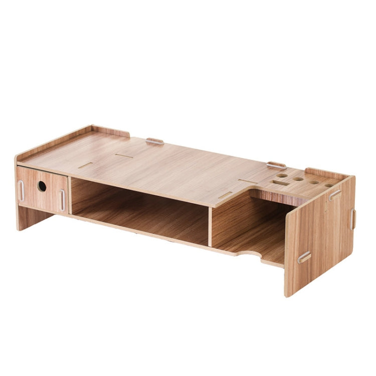 LCD Display Booster Wooden Keyboard Rack Desktop Storage Rack Shelf(Cherry Wood)