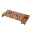 Laptop Computer Increased Rack Office Desktop Storage Box Storage Rack Bracket(Cherry Wood)