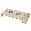 Laptop Computer Increased Rack Office Desktop Storage Box Storage Rack Bracket(Oak)