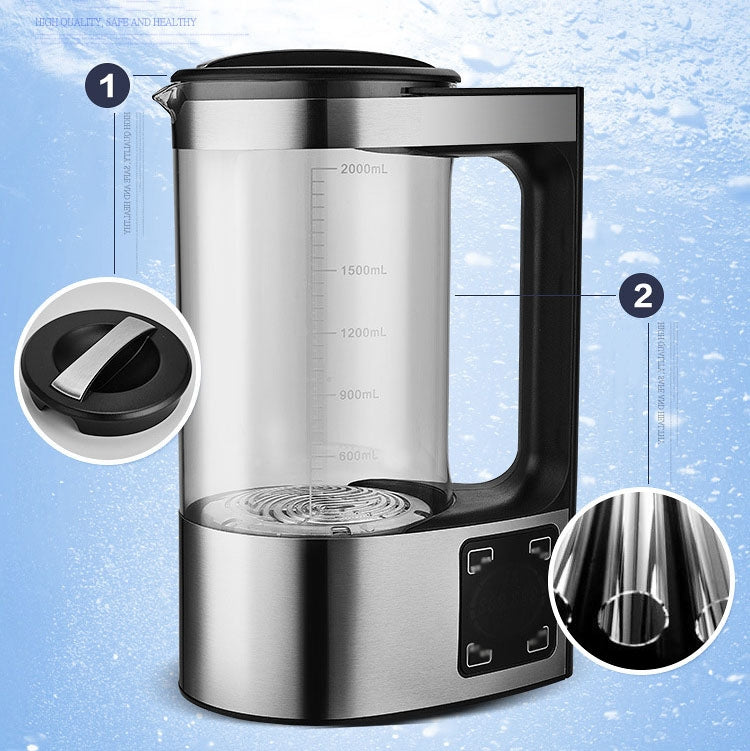 2L Heating Constant Temperature Hydrogen-Rich Water Machine Micro-electrolysis Water Kettle, EU Plug