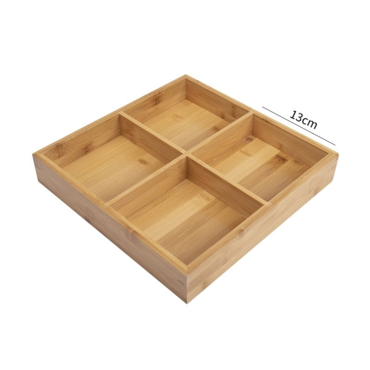 Hot Pot Bamboo Plate Compartmental Platter Vegetable Wood Tray Set Large Four Grid Bamboo Plate