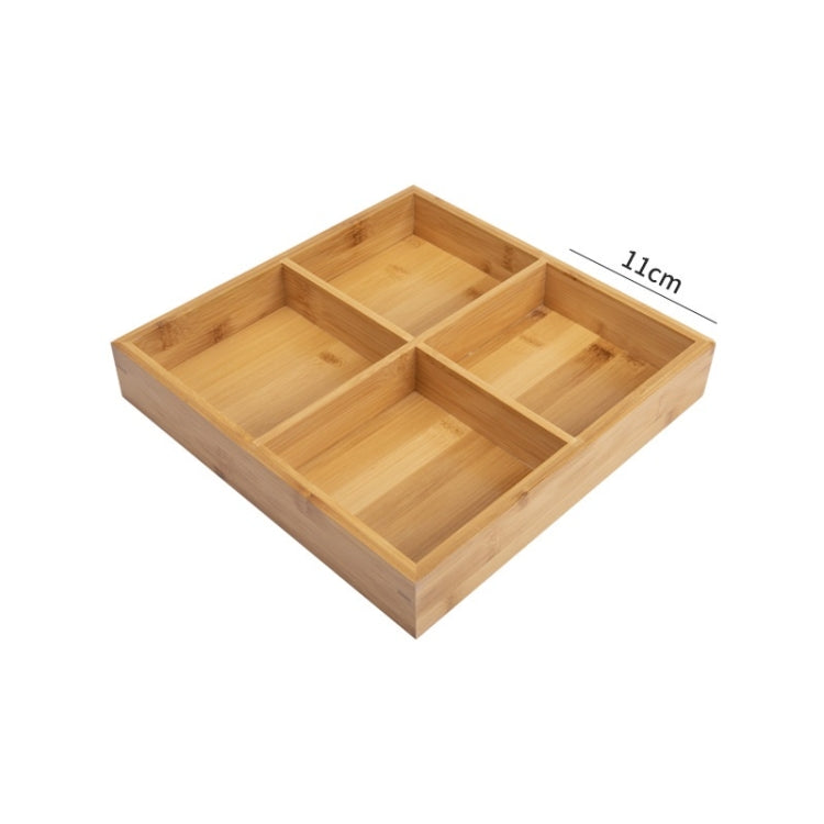 Hot Pot Bamboo Plate Compartmental Platter Vegetable Wood Tray Set Medium Four Grid Bamboo Plate