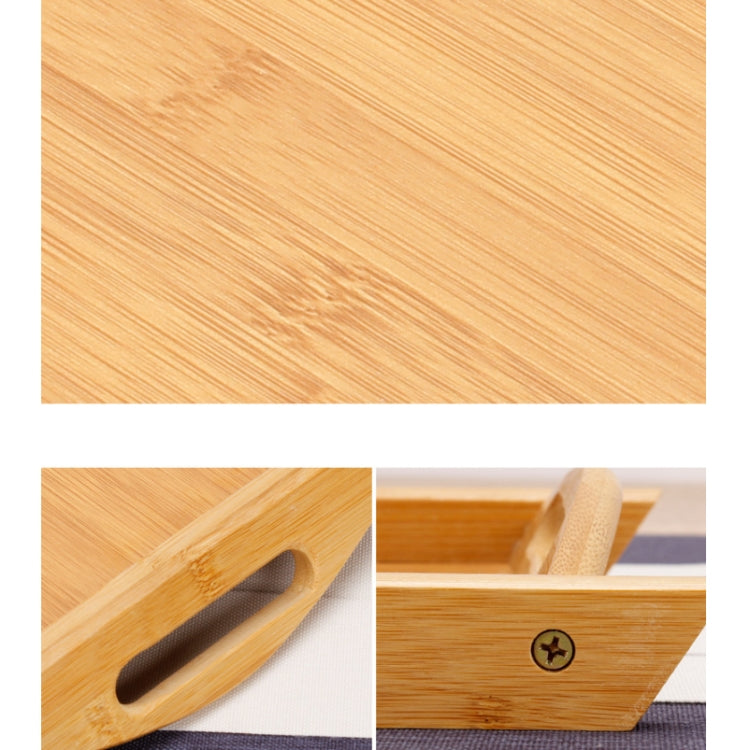 Bamboo Binaural Tea Set Tray Bread Display Tray, Size: 43x30.5cm