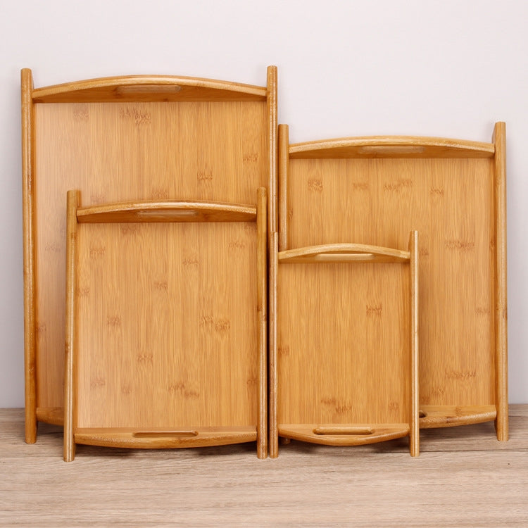 Bamboo Binaural Tea Set Tray Bread Display Tray, Size: 43x30.5cm