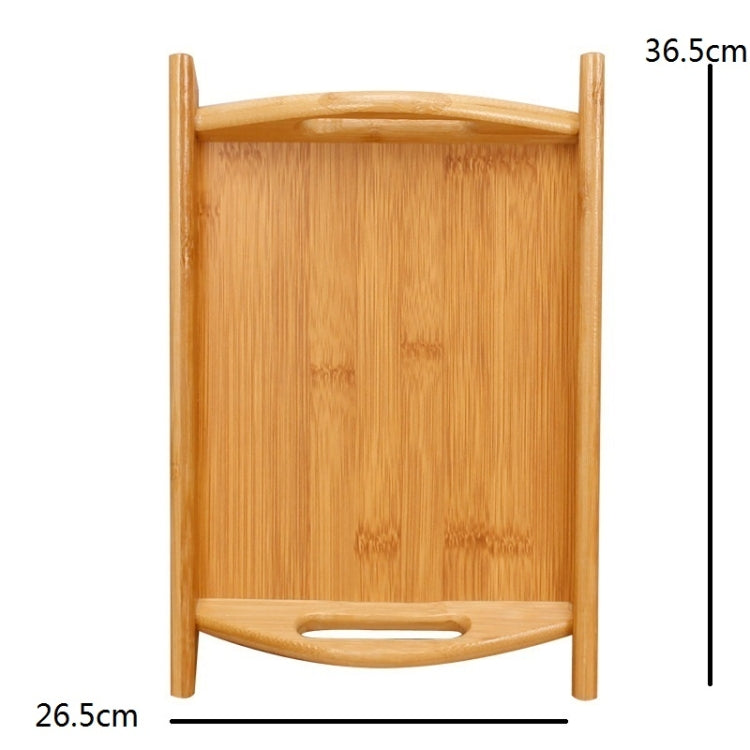 Bamboo Binaural Tea Set Tray Bread Display Tray, Size: 36.5x26.5cm
