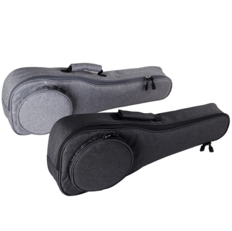 UK-12 23 Inch Ukulele Storage Bag Plus Cotton Padded Anti-Fall Backpack(Light Grey)
