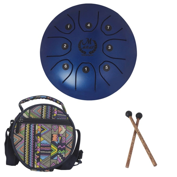 MEIBEITE 5.5-Inch C-Tune Sanskrit Drum Steel Tongue Empty  Worry-Free Drum(Blue)