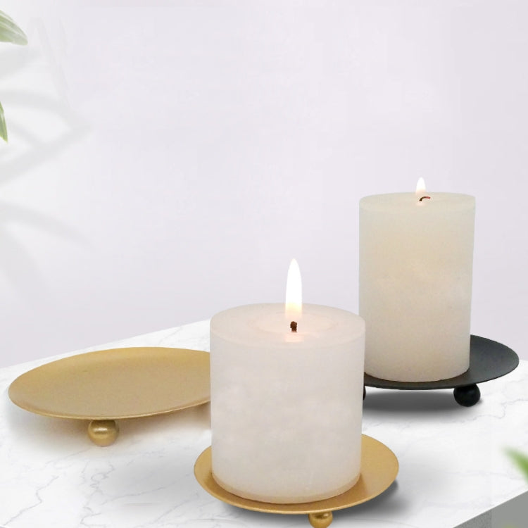 European Romantic Iron Geometric Candle Holder Table Decoration, Size: Large(Golden)