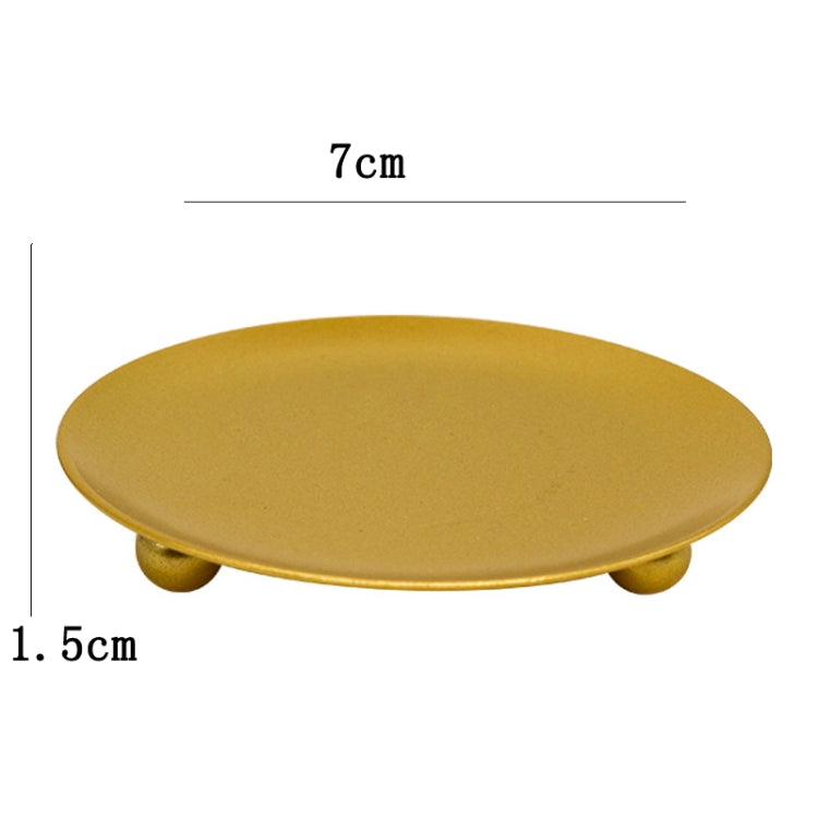 European Romantic Iron Geometric Candle Holder Table Decoration, Size: Small(Golden)