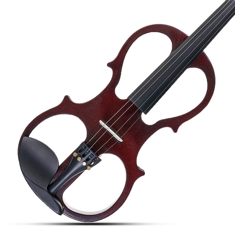 YS030 4 / 4 Wooden Manual Electronic Violin for Beginners, with Bag(Black)