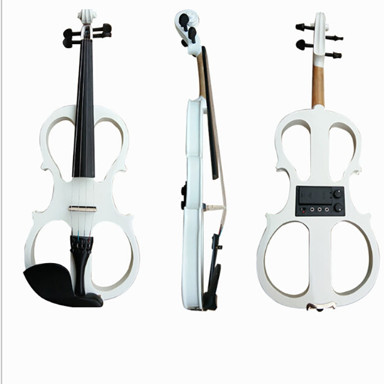 YS030 4 / 4 Wooden Manual Electronic Violin for Beginners, with Bag(Black)