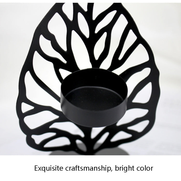 Wrought Iron Candle Holder Living Room Desktop Decoration Ornaments(A Gold)