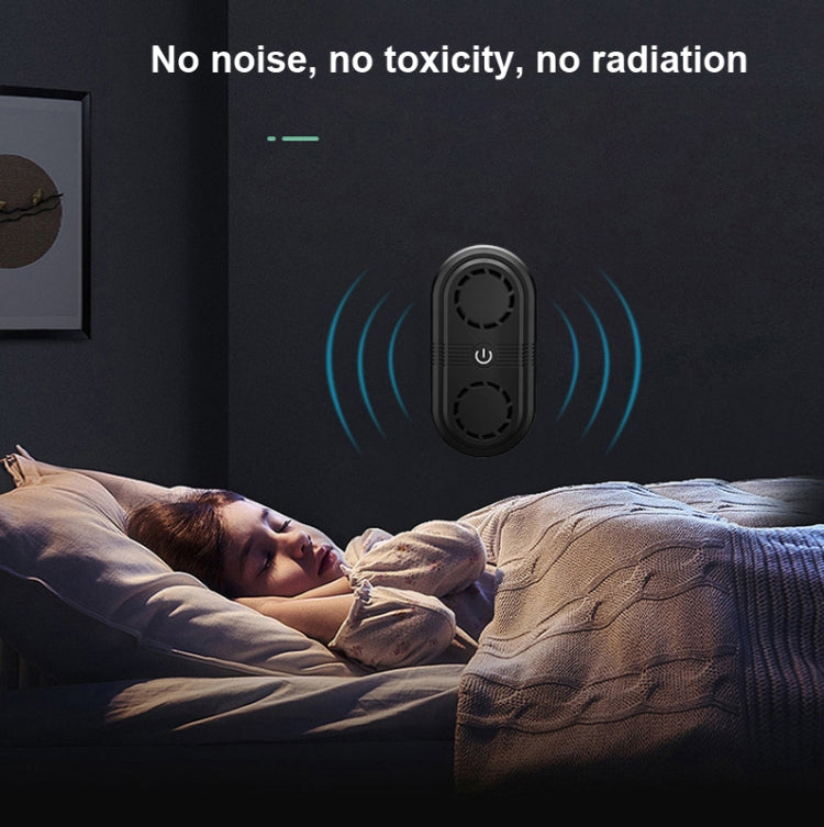 BG307 Ultrasonic Mole Repellent Mosquito Repellent Household Indoor Double Horn Electronic Insect Repellent, Plug Type:  EU Plug 220V(Black)