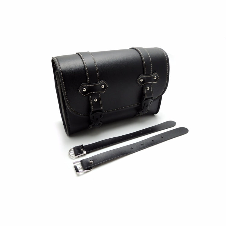 Motorcycle Saddle Bags Leather Storage Tool PU Leather Side Pouch Bags(Black)
