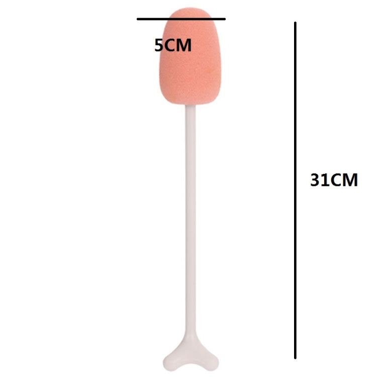 Long Handle Vertical Cup Brush Baby Bottle Sponge Cleaning Brush, Length: 29cm(Pink)