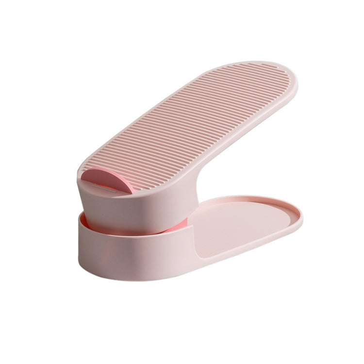 Shoe Cabinet Storage Double Adjustable Shoe Rack(Pink)