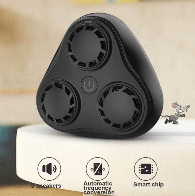BG310 3-Horn Ultrasonic Automatic Frequency Conversion Mouse Repeller/Insect Repellent/Mosquito Repellent, Product specifications: UK Plug 220V(White)