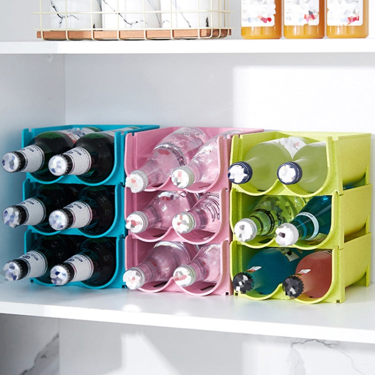 Refrigerator Can Storage Box Beverage Can Be Stacked With Storage Racks(Blue)