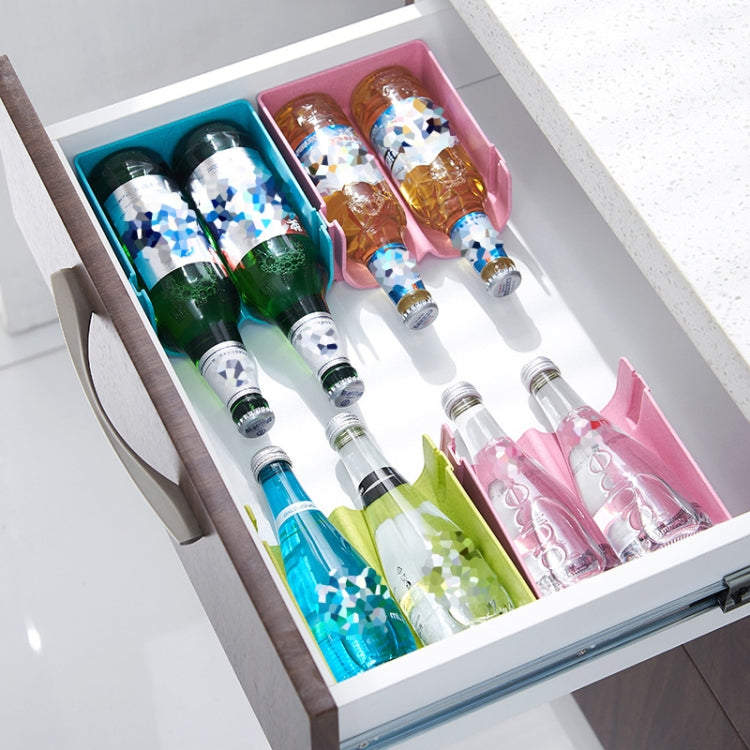 Refrigerator Can Storage Box Beverage Can Be Stacked With Storage Racks(Blue)