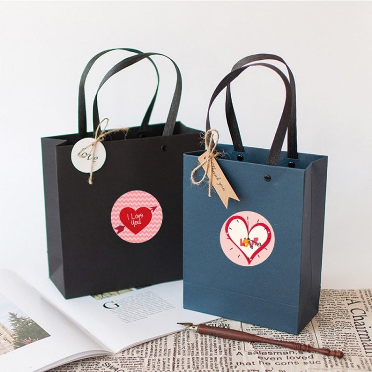 5 PCS Olled Round Valentines Day Heart Gift Decoration Sticker Label(2.5cm / 1inch)