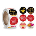 5 PCS Valentines Day Love Stickers Gift Decoration Stickers(2.5cm / 1inch)