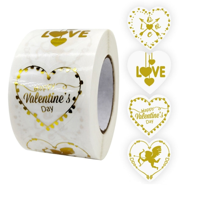 Transparent Hot Stamping Heart-shaped Sticker Thank You Gift Decoration Sticker(3.8cm / 1.5inch)
