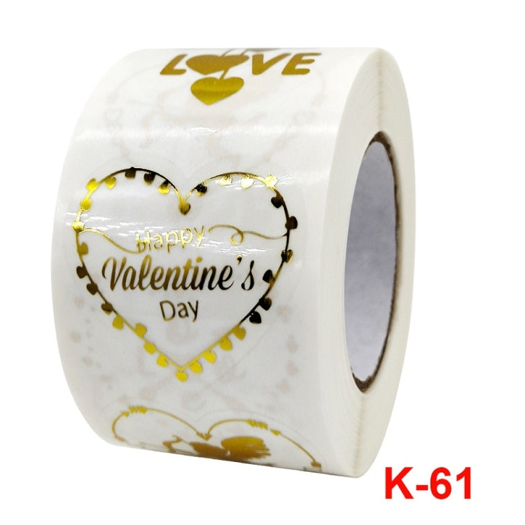 Transparent Hot Stamping Heart-shaped Sticker Thank You Gift Decoration Sticker(3.8cm / 1.5inch)