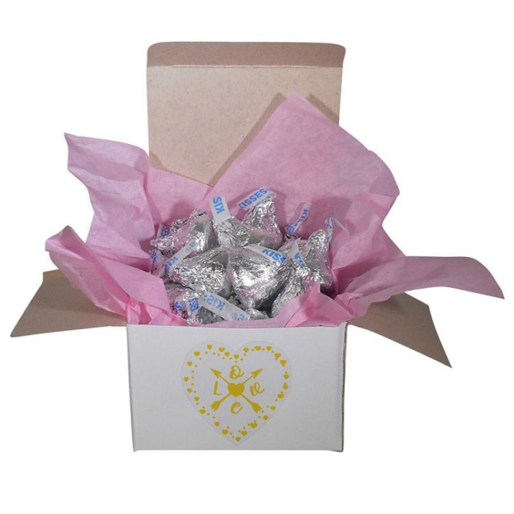 Transparent Hot Stamping Heart-shaped Sticker Thank You Gift Decoration Sticker(3.8cm / 1.5inch)