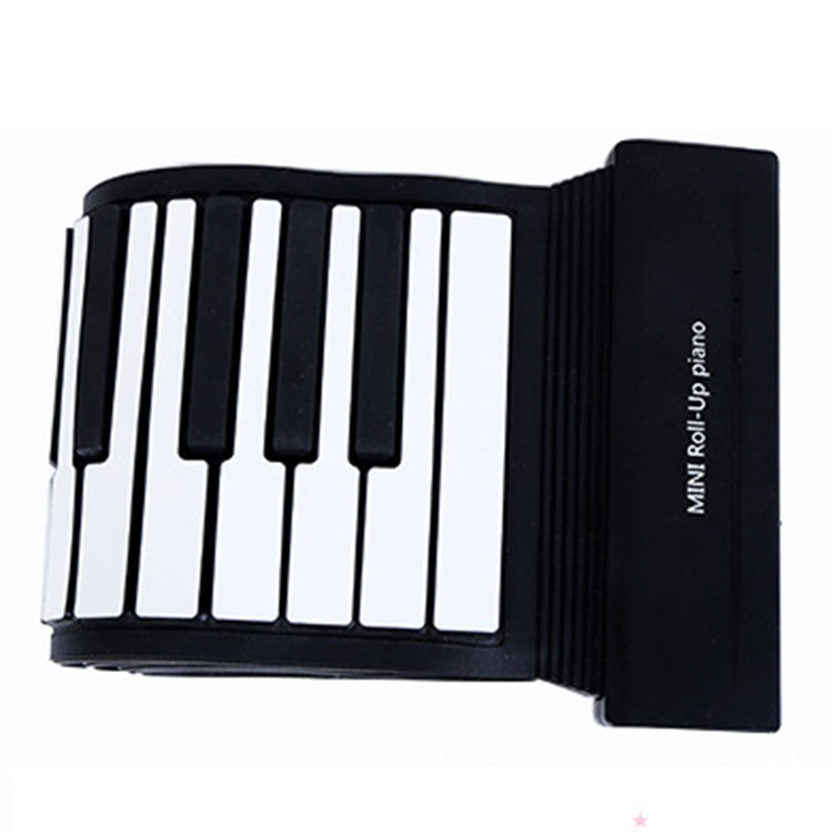 MIDI88 88-Key Hand-Rolled Foldable Piano Professional MIDI Soft Keyboard Simulated Practice Carry-On Folding Electronic Piano(Black English)