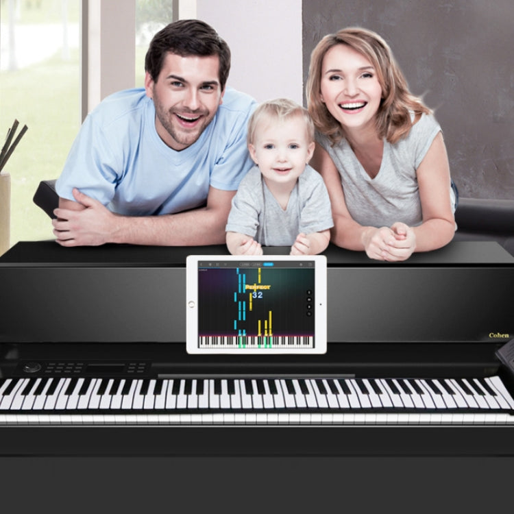 MIDI88 88-Key Hand-Rolled Foldable Piano Professional MIDI Soft Keyboard Simulated Practice Carry-On Folding Electronic Piano(Black English)